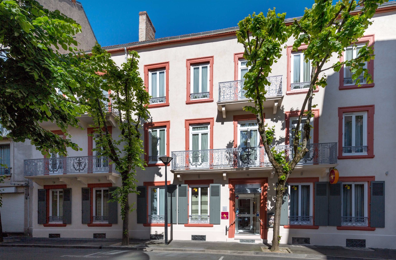 Arverna Façade during the day